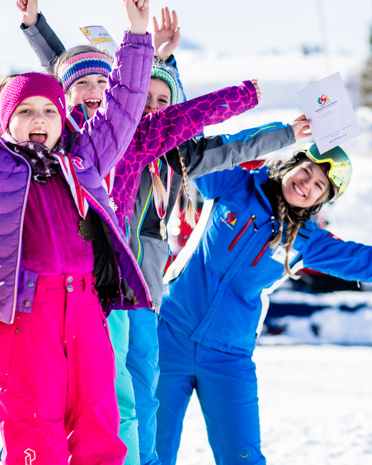 Beaming children's eyes at the award ceremony