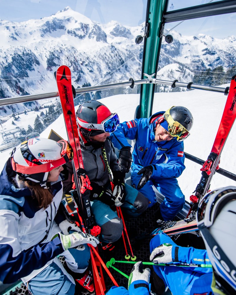 Gondelfahrt im Skigebiet Obertauern