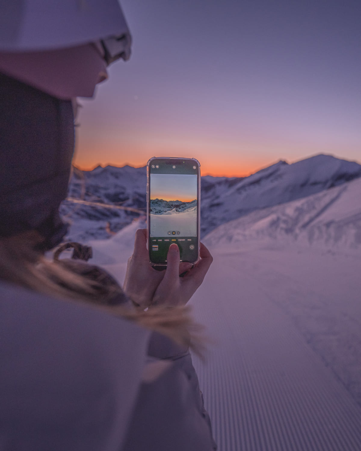 Handyfoto im Skigebiet mit WLAN